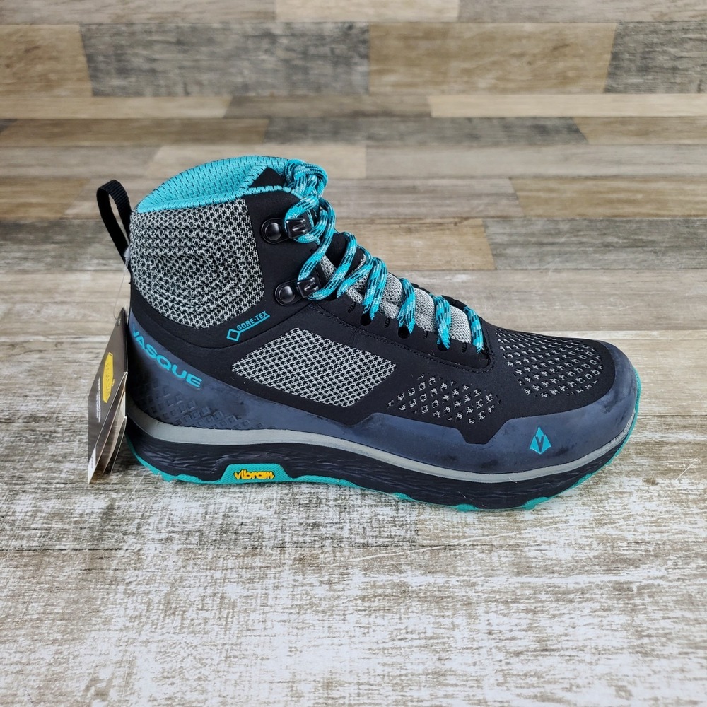 Vasque Breeze Lt GTX Womens Hiking Shoes Sz 6 Black Lace Up Mid Top Round Toe